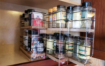 pull out shelf spice rack