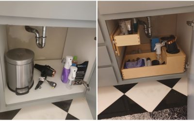 HAIR CADDY BEFORE AND AFTER